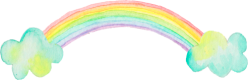 雲と虹イラスト